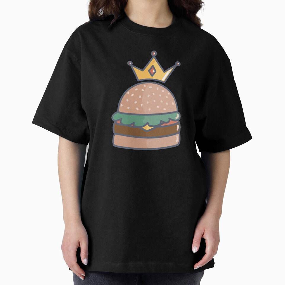 Royal Cheeseburger With Cheese, Tomato, Lettuce and a Crown by LittleFlairTee