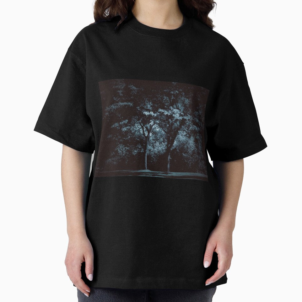 dazecore aesthetic trail landscape photography grunge vintage blue bunch of trees darker closer by sielexis