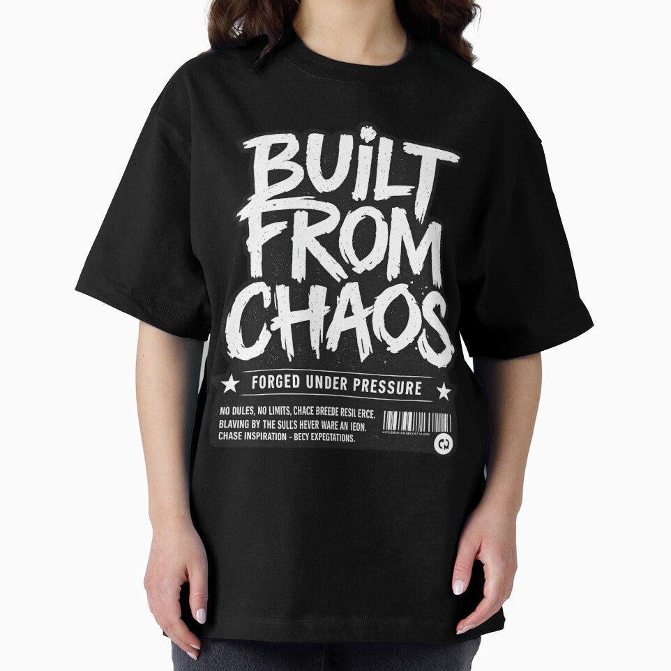 Built From Chaos Streetwear Graphic T-Shirt by BoochMan