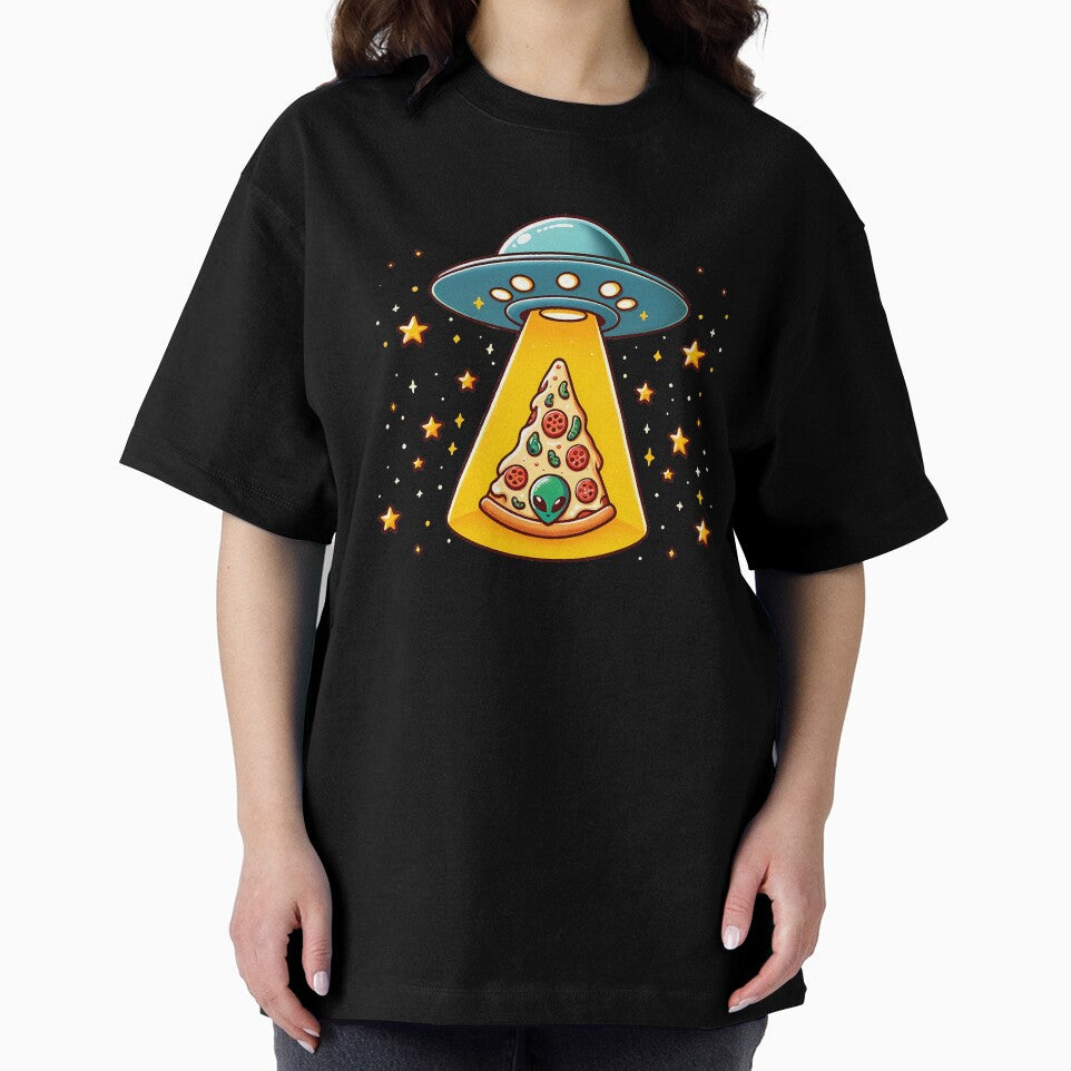Funny Alien Beaming Pizza by Logiamerch