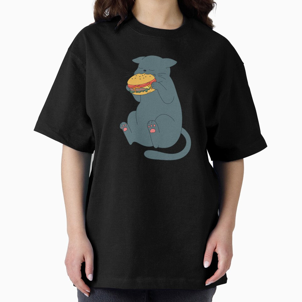 Cat Eating Burger by Pixelish