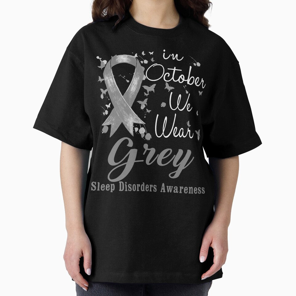 In October We Wear Grey Ribbon Sleep Disorders Awareness by largellie
