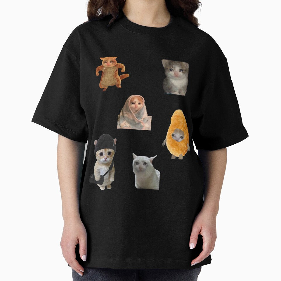 Crying Cat Pack, Pack of 6 Meme Crying Cat , for cat lovers, meme lovers by Stevenobinsun