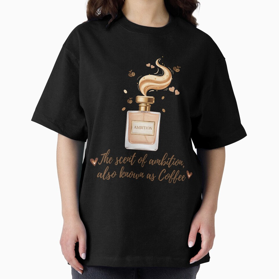 The Scent of Ambition, Also Known as Coffee – Funny Coffee Lover Quote | Elegant Perfume Bottle Design for Caffeine Addicts, Office Humor & Work Life Meme by VibranPalette