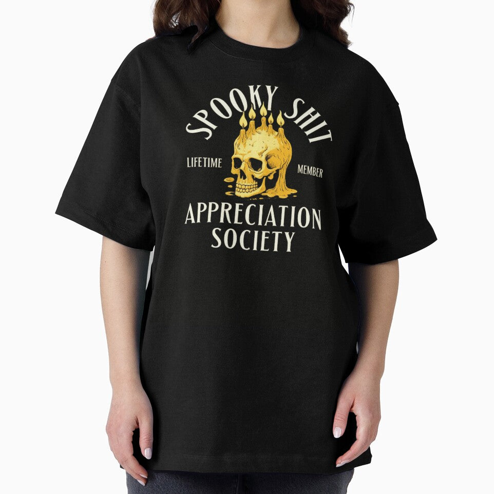 Spooky Shit Appreciation Society Funny Halloween Skull Gothic Humor by Dujosufot