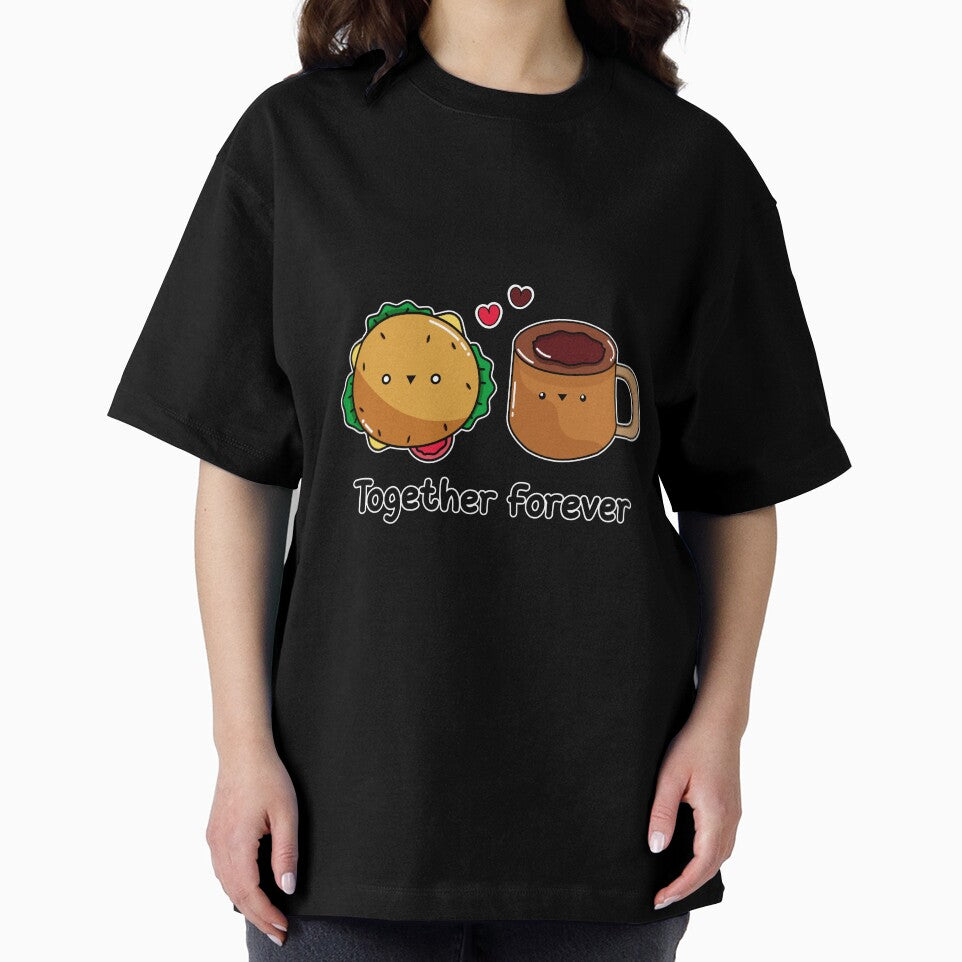 Burger And Coffee Together Friends Lover Who Loves Food And Kawaii by spaceopy