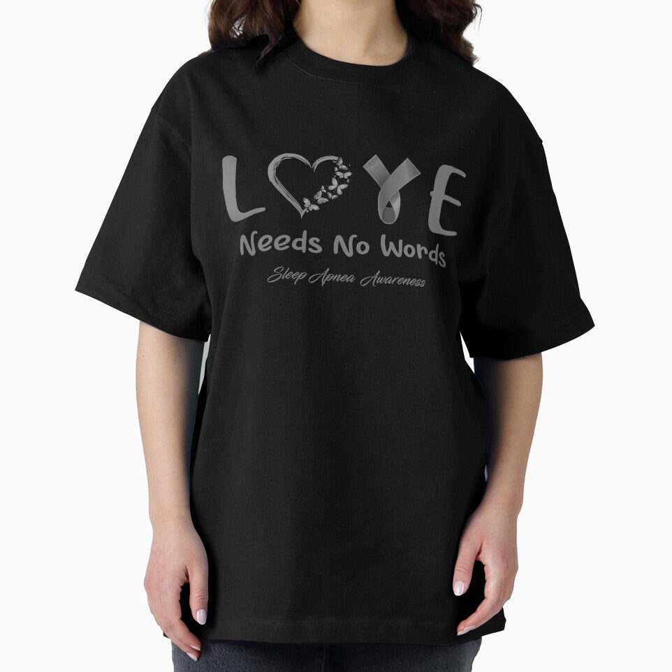 Sleep Apnea Awareness - Love Needs No Words - Support Sleep Apnea Gifts by Aaron309