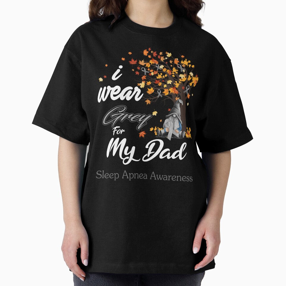 Sleep Apnea Awareness Ribbon Tree I Wear Grey For My Dad by Hatjar
