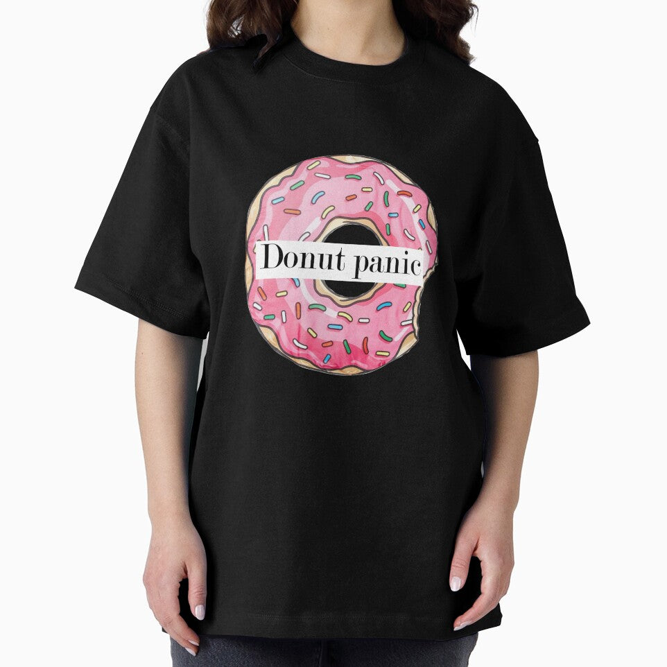 donut panic -  a drawn donut - coffee -  donuts - gift for girlfriend -  gift for boyfriend - funny donut sayings by amartis