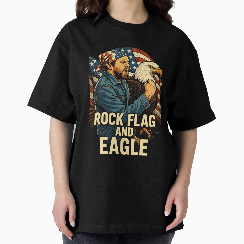 Rock, Flag and eagle by American Artist Designs
