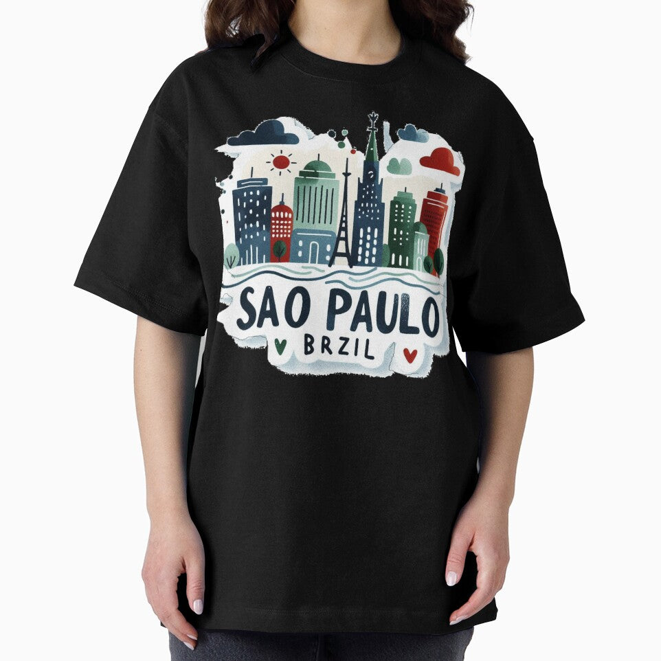 delicate minimalist sticker minimalist design, "São Paulo Brazil" by PaintMeWorld