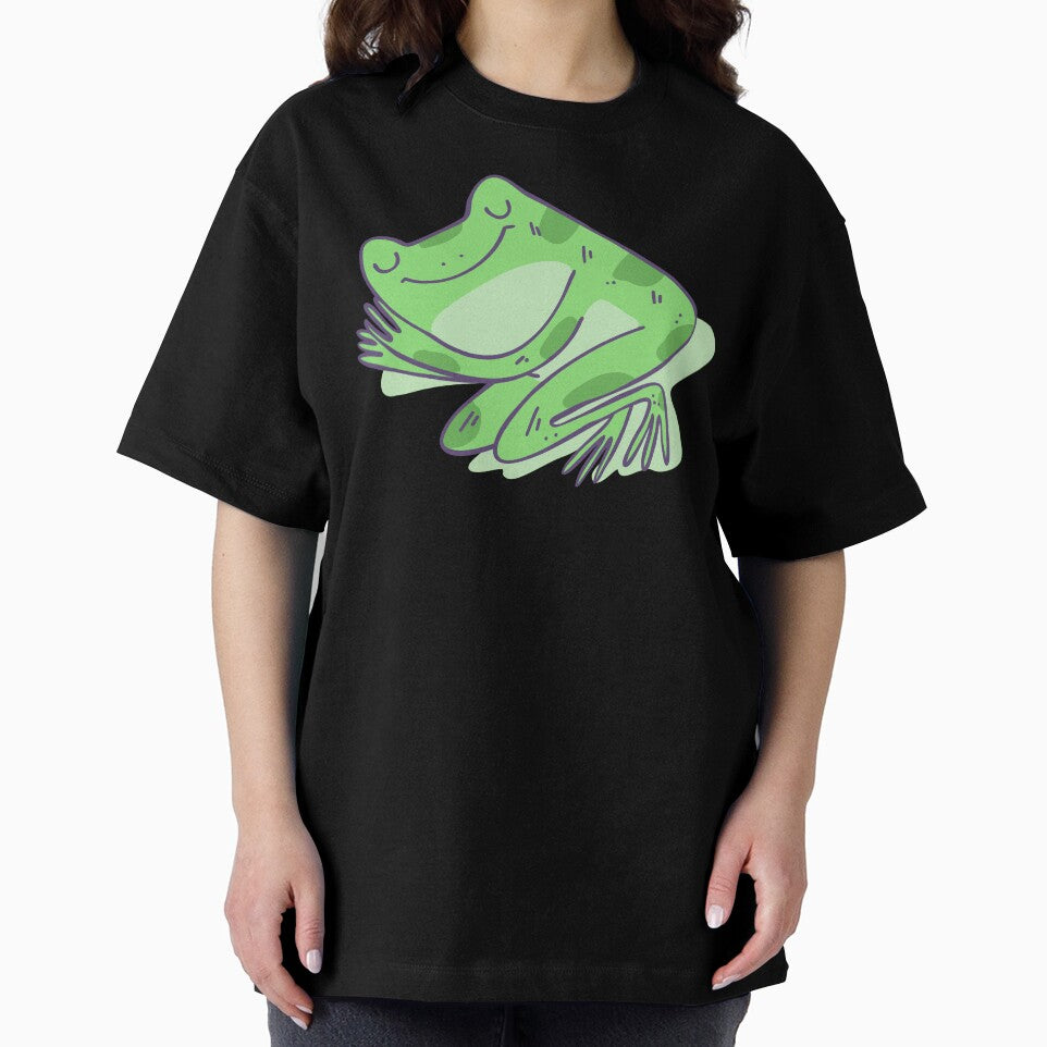 Sleepy Frog – Cute Sleeping Frog Sticker, Cozy Animal Illustration by anyramagic