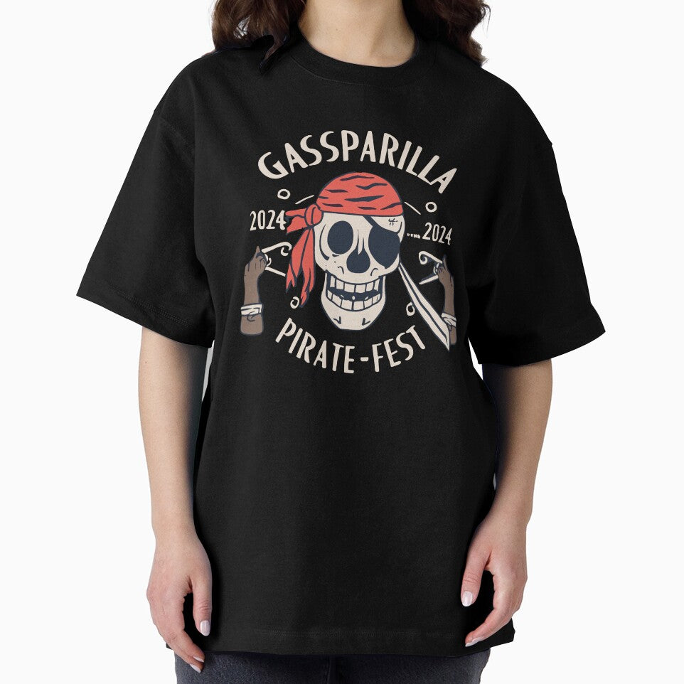 Gasparilla 2024 Pirate Festival Tampa FL Jolly Roger T-Shirt by MizoX7