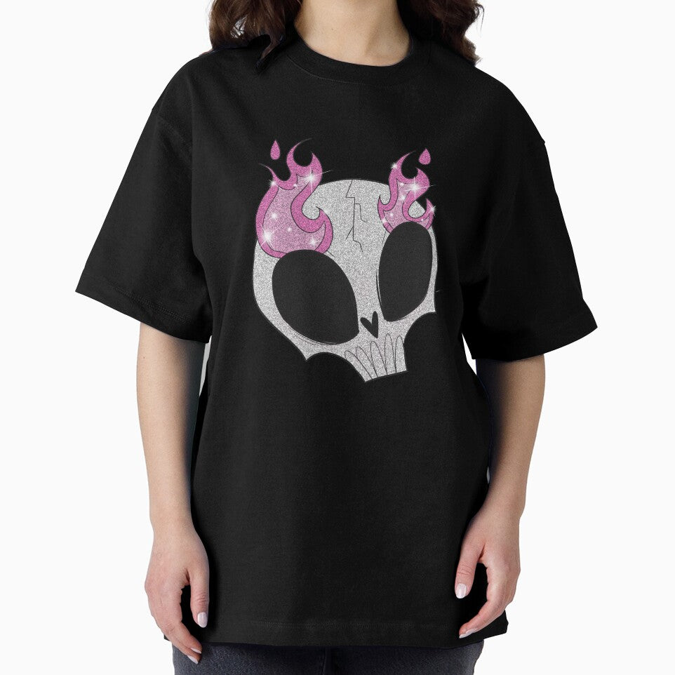 Pink Fire Skull by gross-girl99