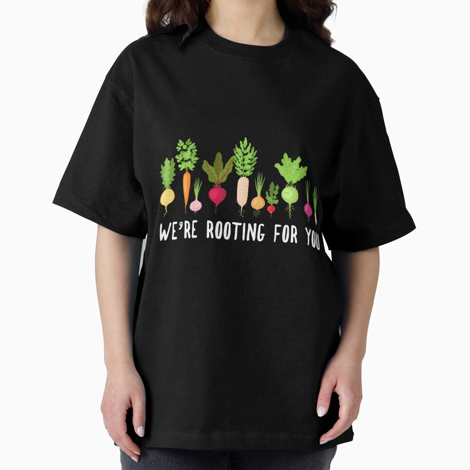 We'Re Rooting For You  Funny Root Vegetable Pun Humor by MavisJoseph