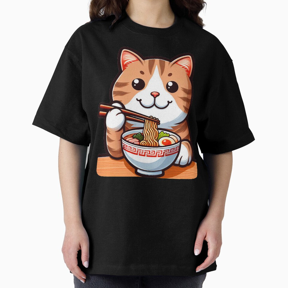 Tabby Cat Loves Ramen by plushism