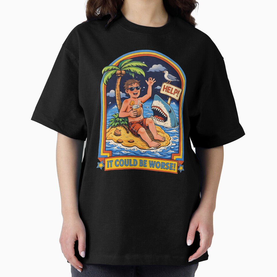 It Could Be Worse Retro Dark Humor Illustration by Evolved Ape