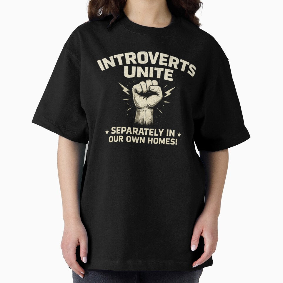 Introverts Unite (Separately in Our Own Homes) – Funny Introvert Humor Design by SpainDesign77