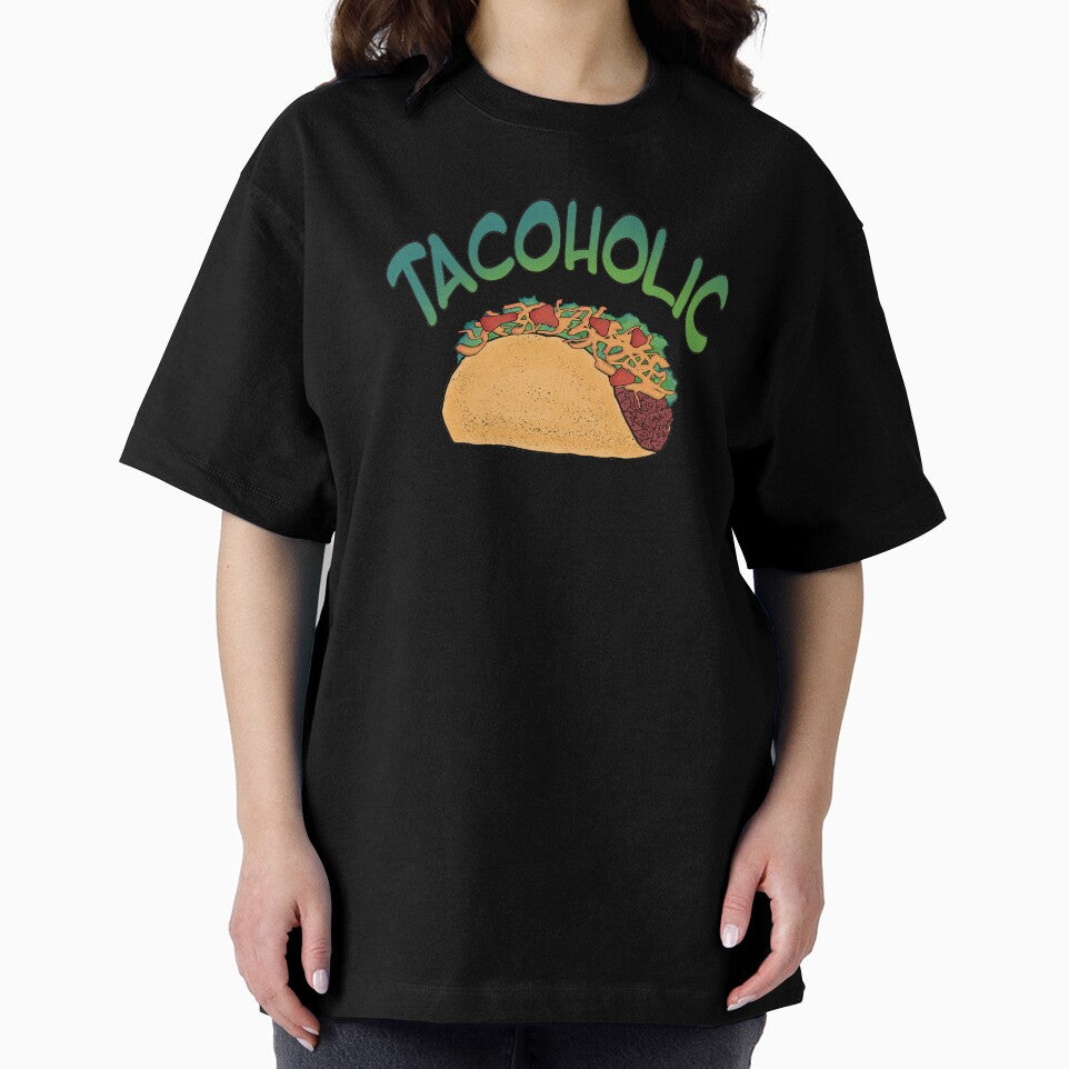 Tacoholic fun graphic taco design by StephJChild