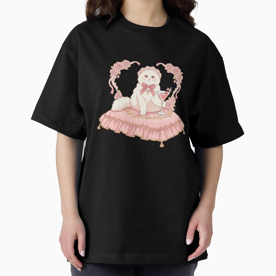 Coquette Cat Aesthetic Cute Vintage Cat Princess Soft Girl Pink Cat Design by ChipchaOddities