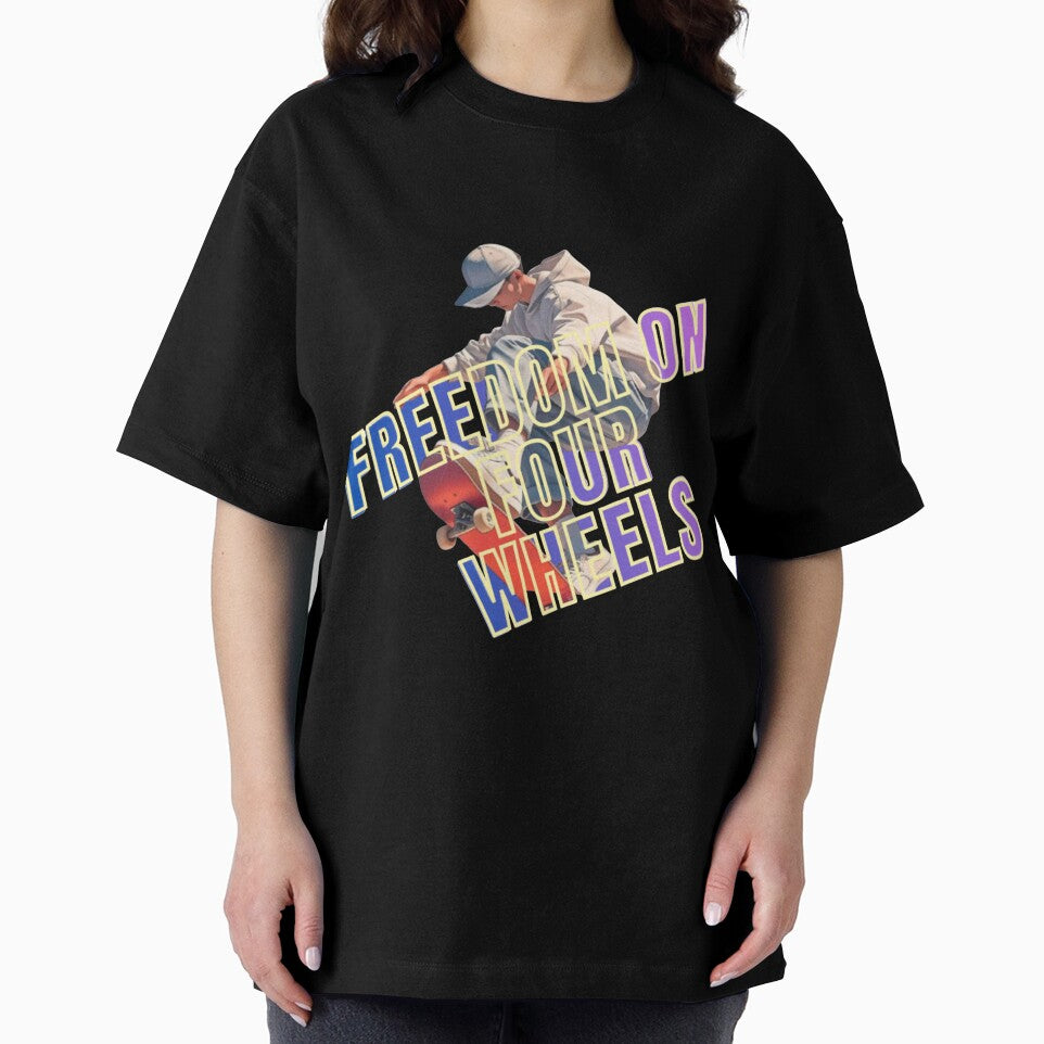 ​Freedom On Four Wheels - Cool Skater Boy Art by thazinart