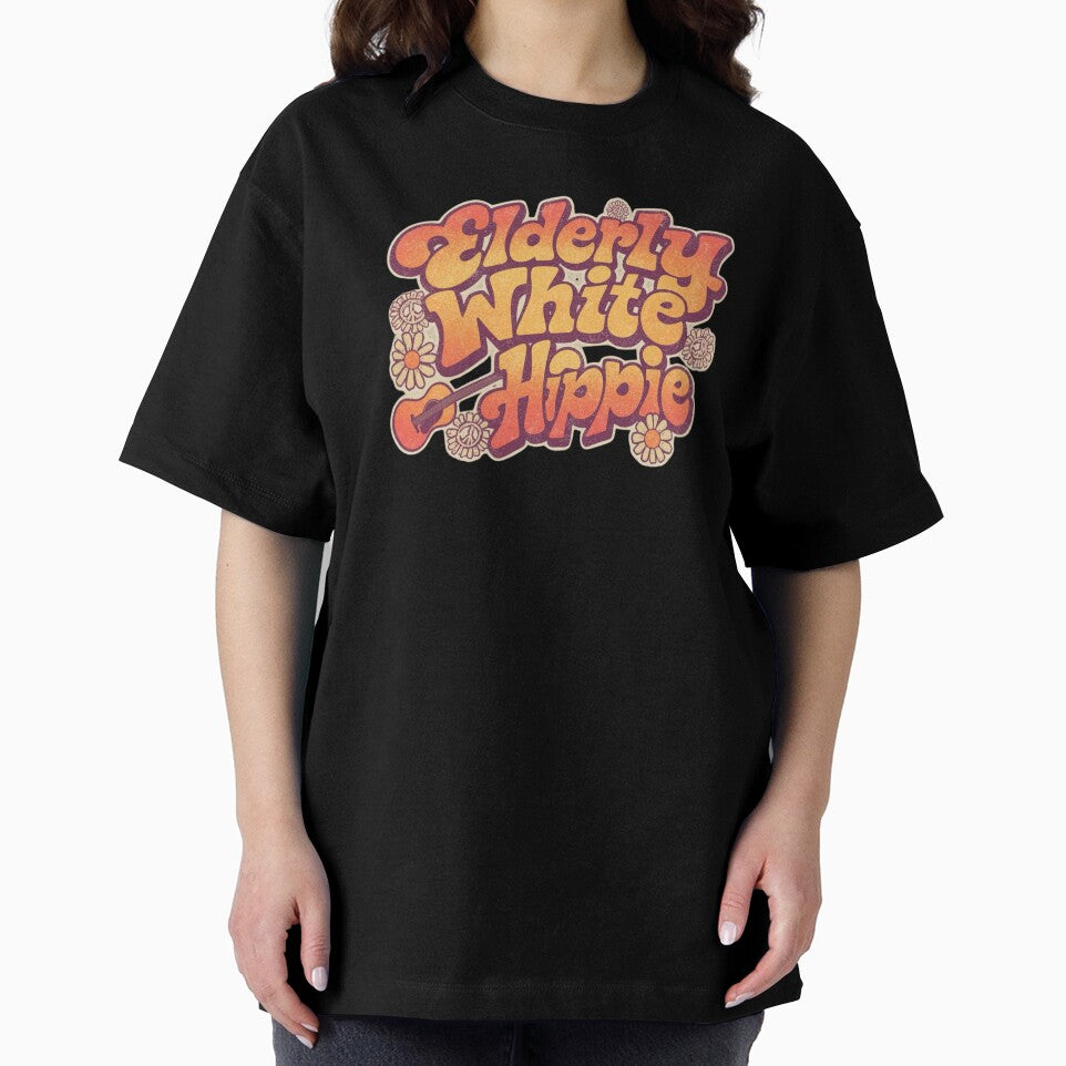 Funny shirt for elderly white hippie – retro vintage groovy design by WePlay2gether