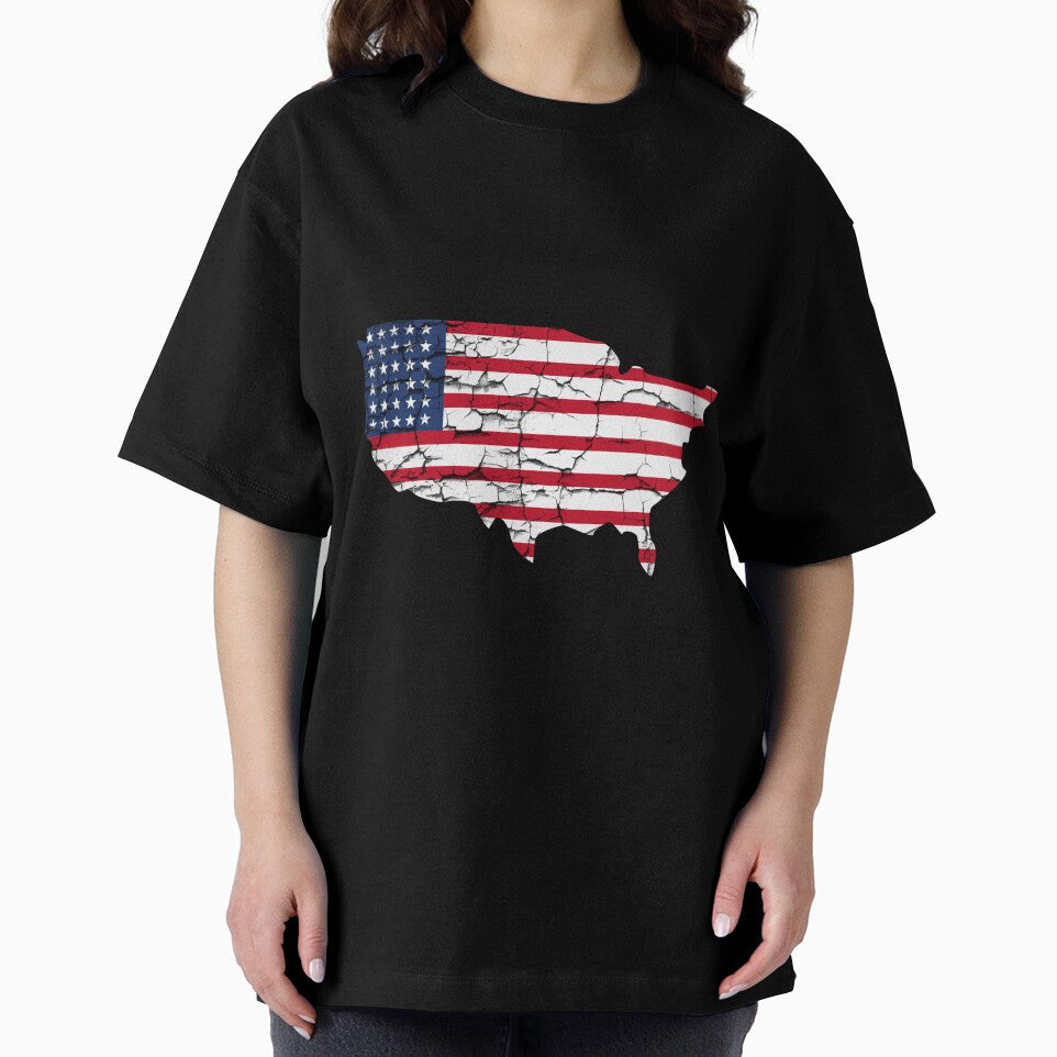 Distressed USA Map T-Shirt for Men and Women by AllStarMerch
