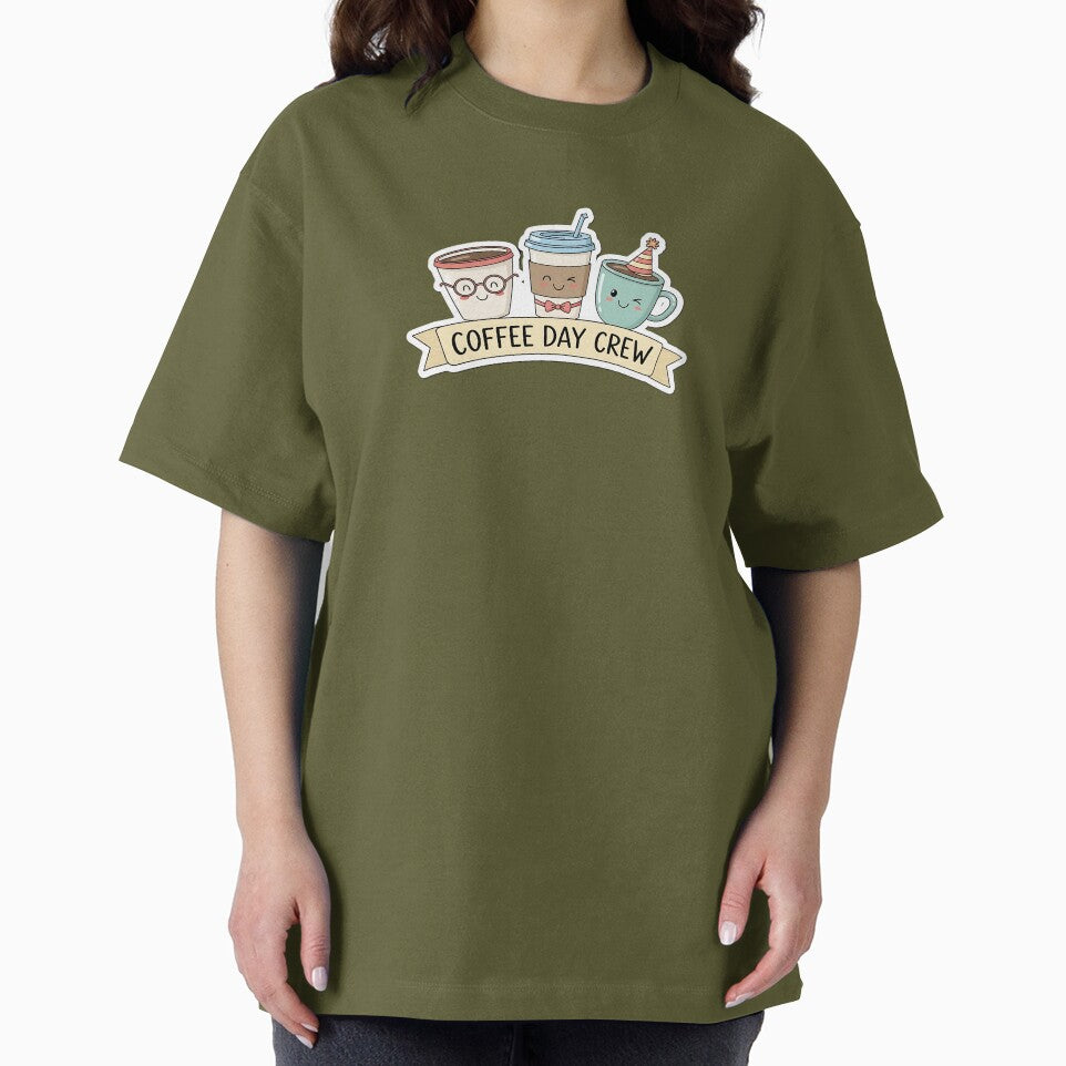 Playful Cartoon Illustration of Coffee Day Crew Kawaii by Zen Aura Studio
