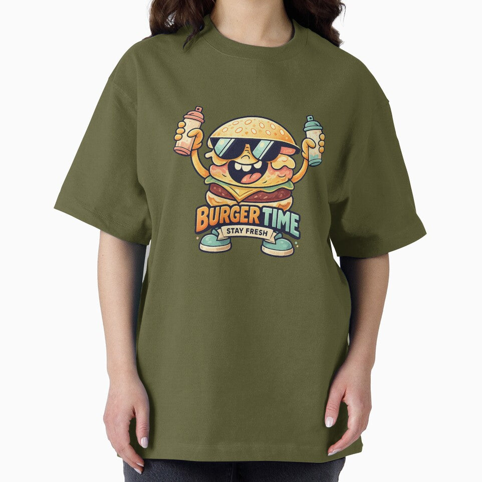 Burger Time Funny Food Lover Design by SoftSproutstu