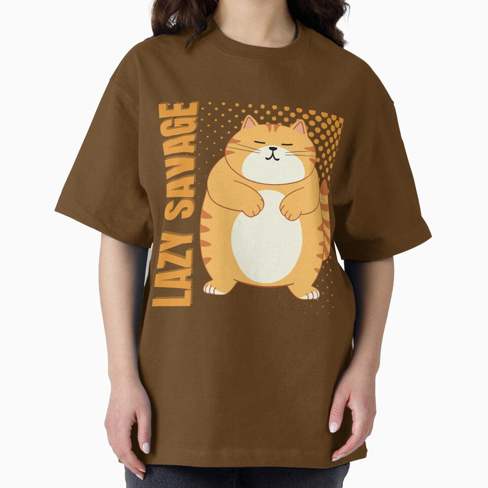 Funny Cat "Lazy Savage" by PrintepreneurDesigns