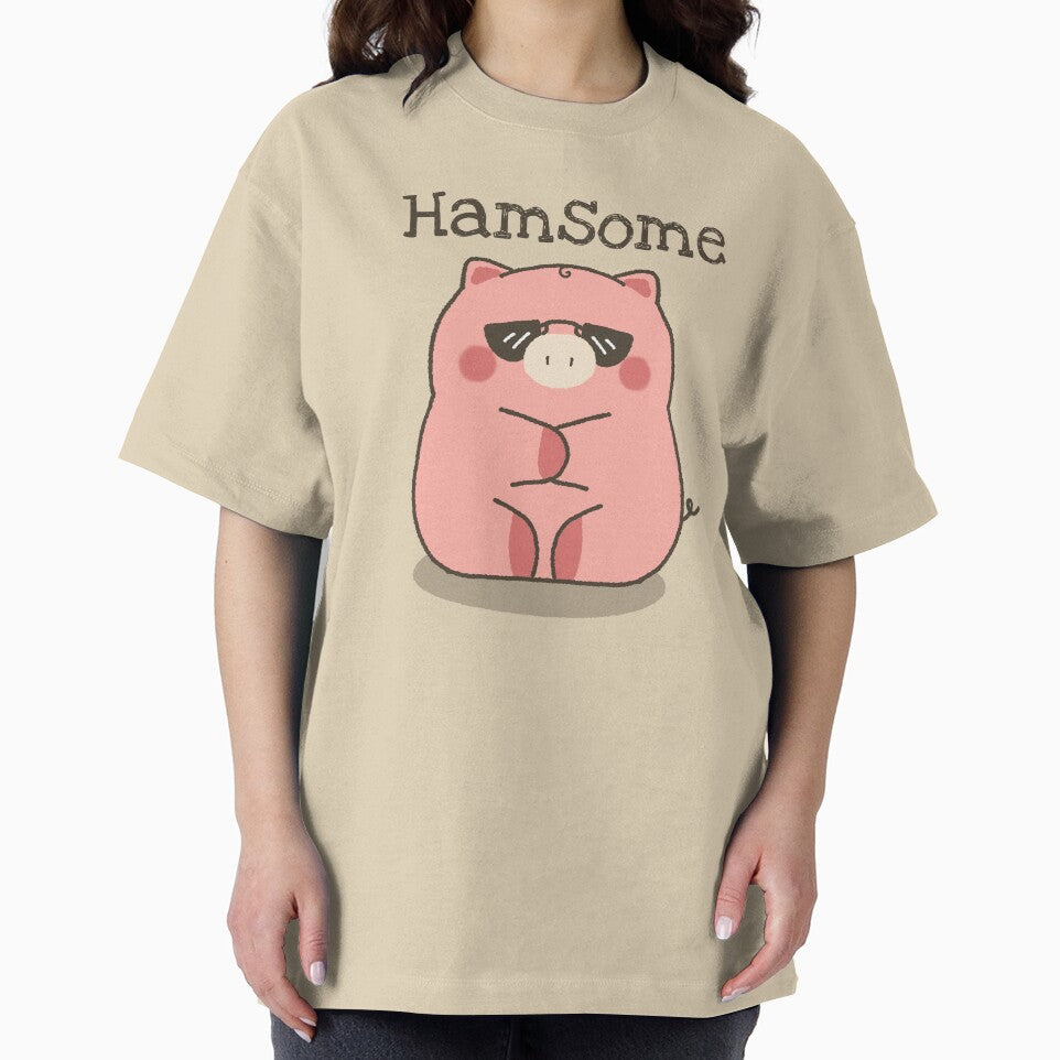 Hamsome - Cute Funny Pig Pun by HappyDoodlen