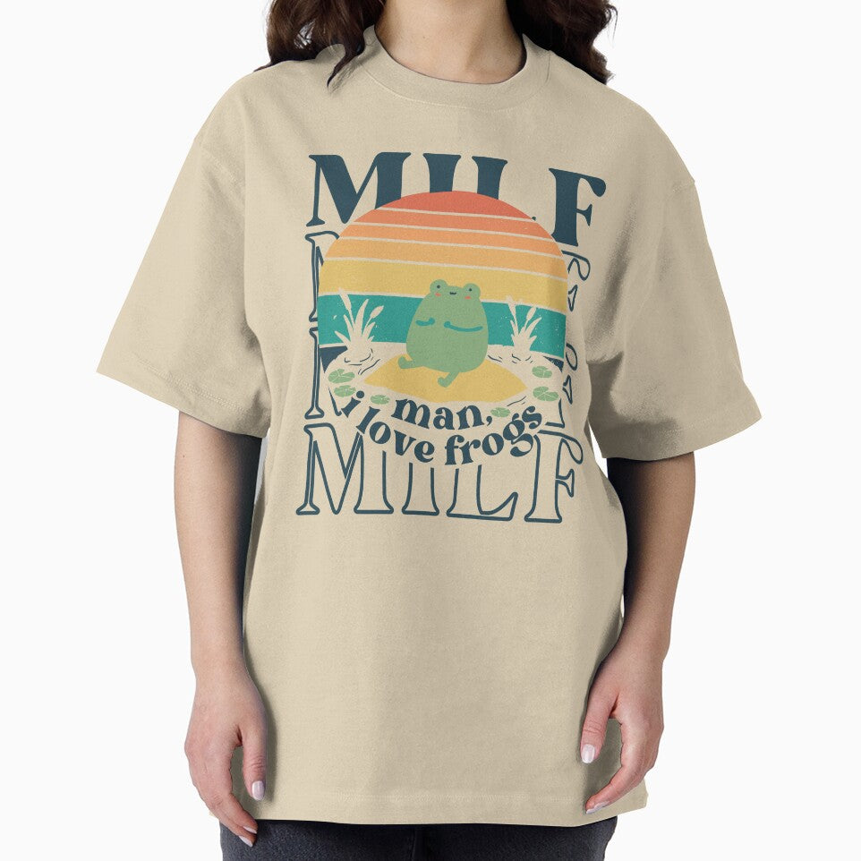 MILF Man I Love Frogs Funny Retro Frog by Unhinged Hellions