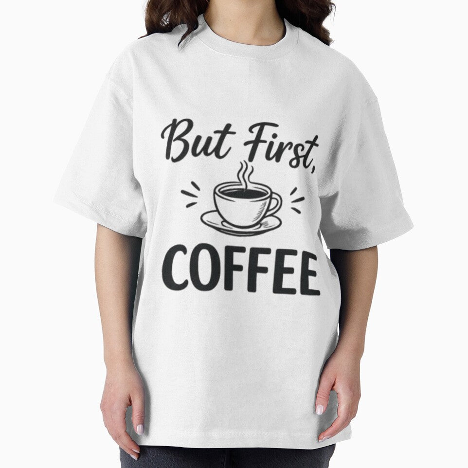 But First Coffee Minimalist Funny Coffee Lover Design by Shopchid