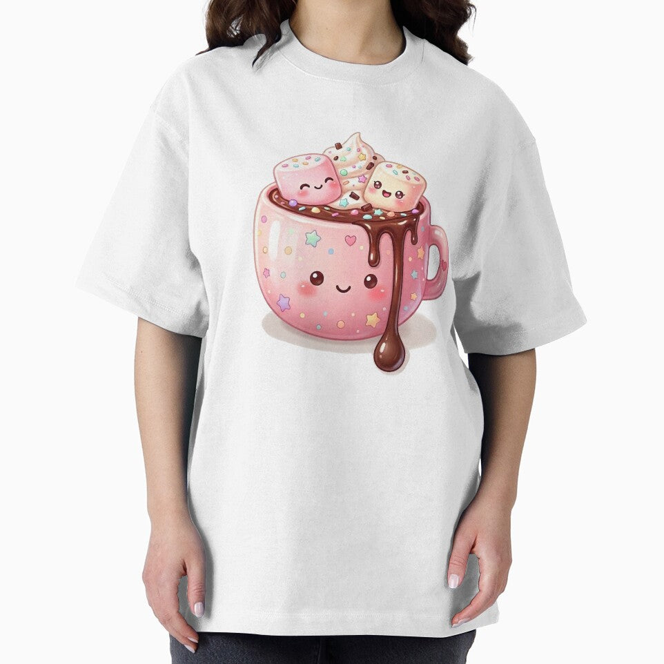 Cute Kawaii Hot Chocolate Mug with Marshmallows by ChipchaOddities
