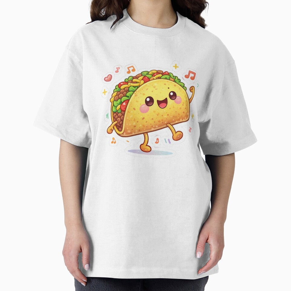 Cute Dancing Taco Sticker – Kawaii Food Cartoon Design by Dasts Cart