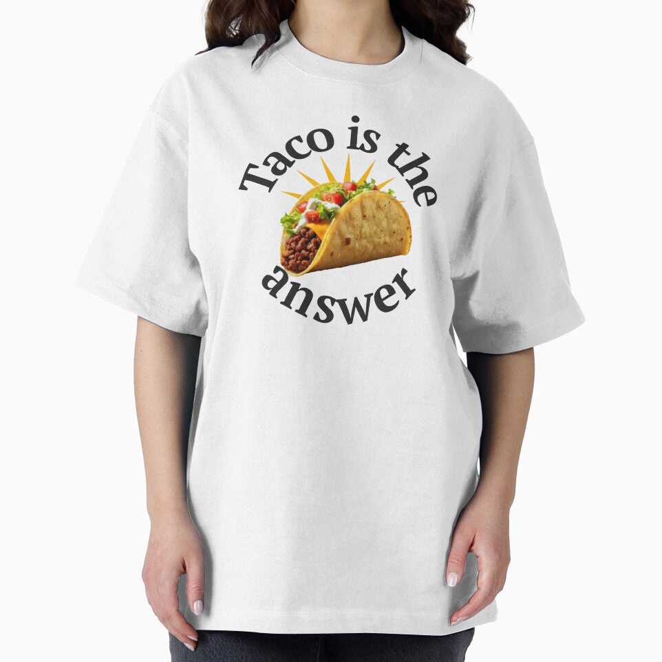 Taco Is The Answer Funny Taco Sticker by octozap