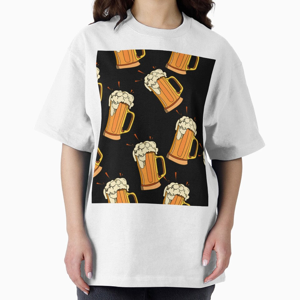 Vector seamless pattern glass of beer by Huynhdesign