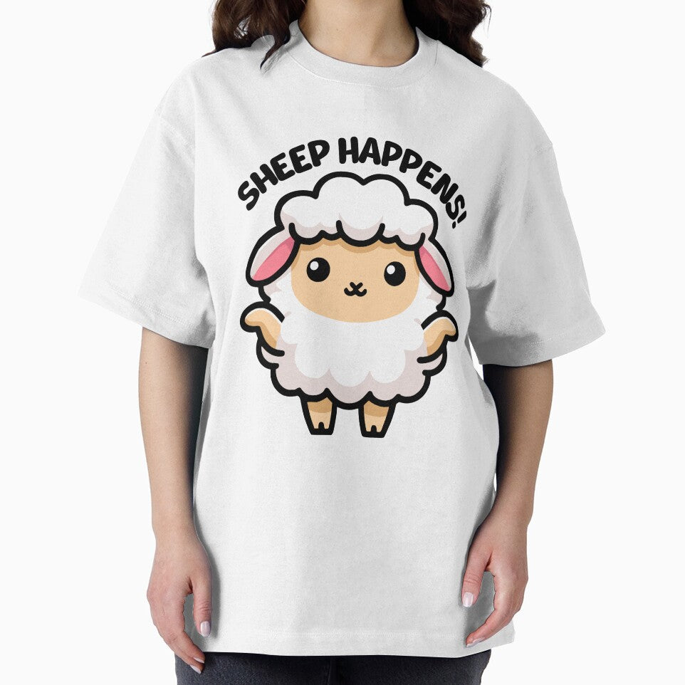 Sheep Happens! Cute Sheep Pun by PMCreative