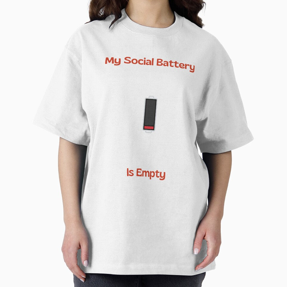 My Social Battery Is Empty Funny Introvert Low Energy by SW Shop
