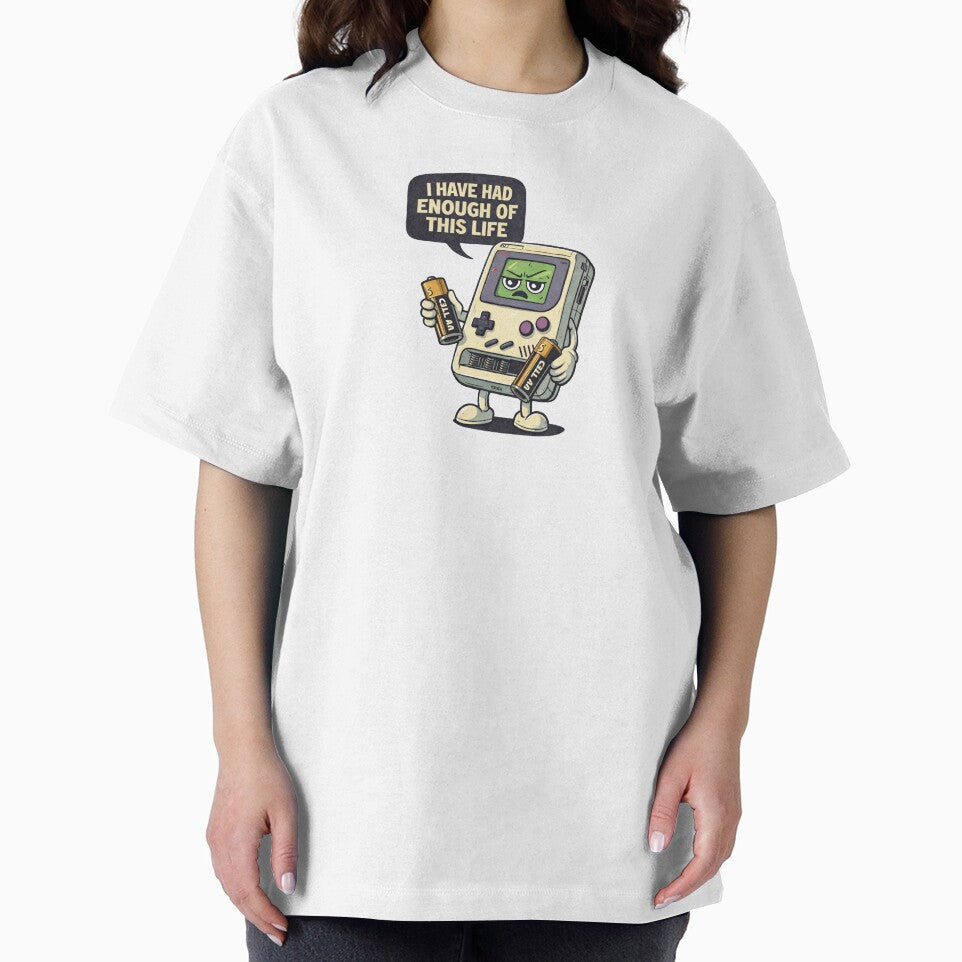 Retro Game Console Shirt, Dark Humor Gamer Gift, Existential Meme Tee, Funny Burnout Design by Aiming_for_Atlas