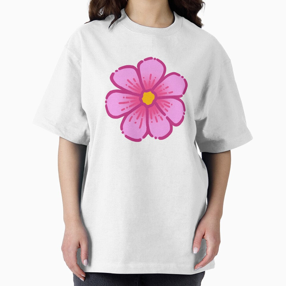 Pink Flower Simple Drawing by AveryZi