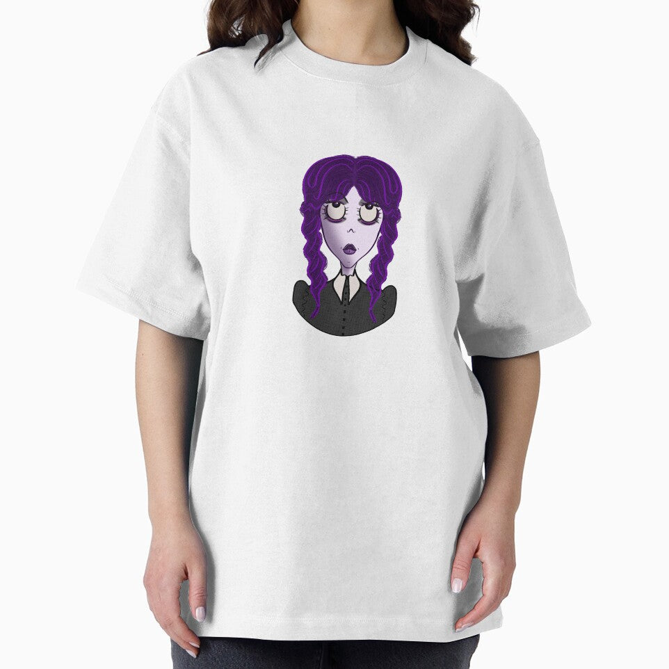 Gothic Emo Girl Purple Hair Cartoon Art by proveitstudio-