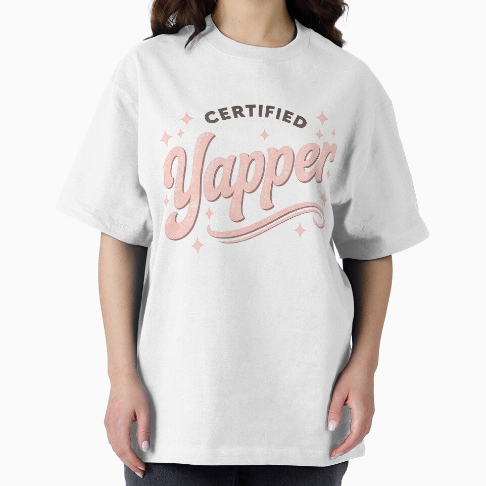 Trendy Funny Certified Yapper Quote Loud Talker Humor Design by Designs That Speak ✨