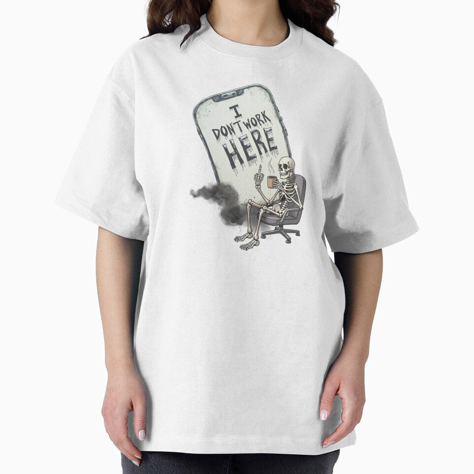 I DON'T WORK HERE FUNNY T-SHIRT MUG MERCH DESIGN by SellingStuff91