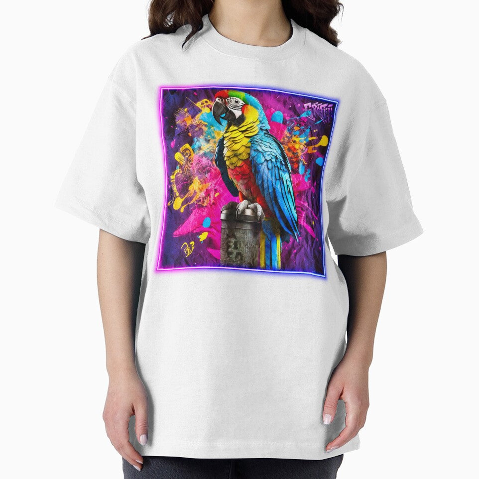 Graffiti style parrot by Drone-tees
