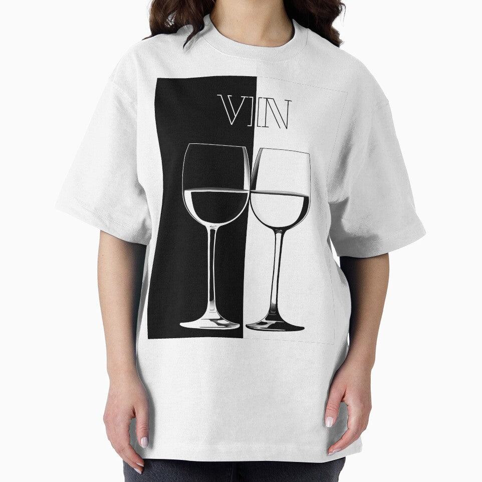 Fine Wine Minimal Art Black And White by 4U2NV-LDN