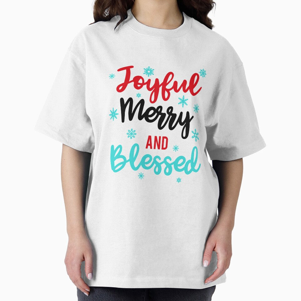 Joyful Merry and Blessed Christmas T-Shirt by AllStarMerch