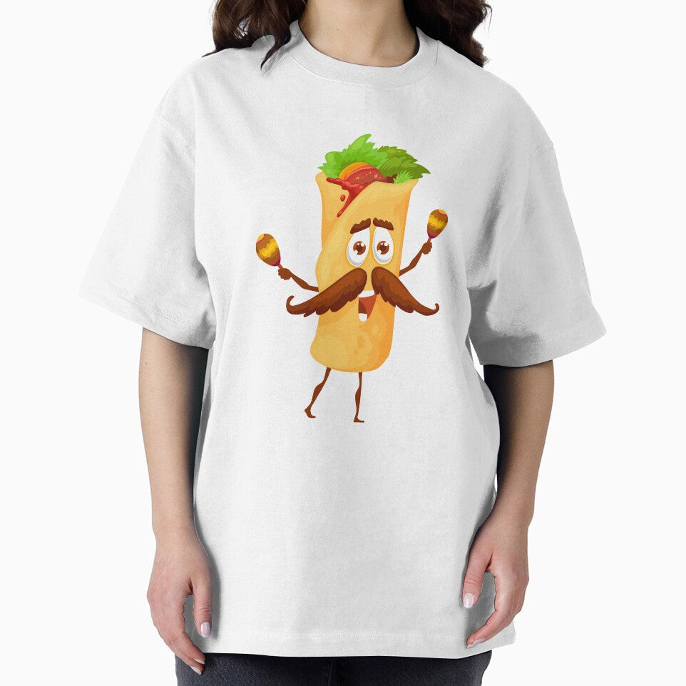 Funny Taco Character With Mustache by RanoStore