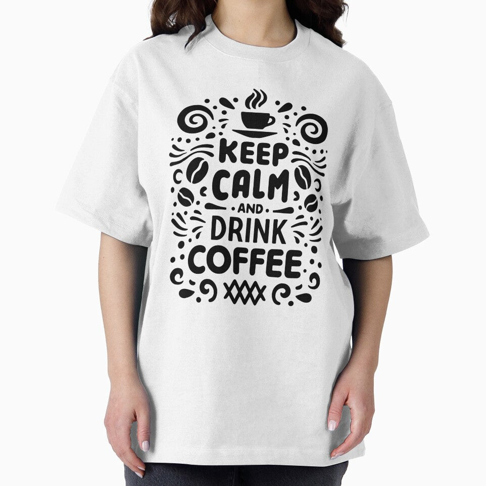 Keep Calm and Drink Coffee – Minimal Coffee Quote Typography Design by Lulunza