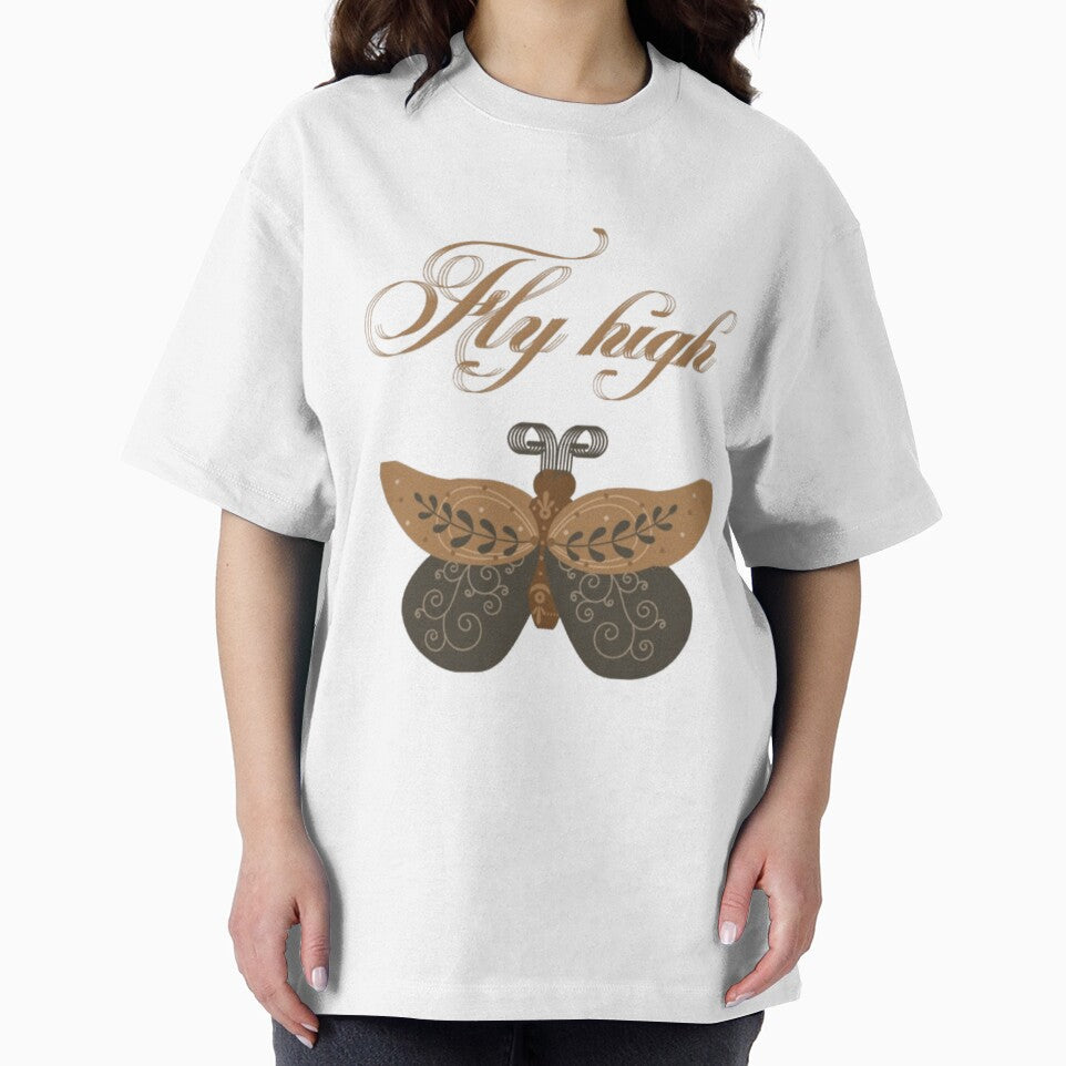 Fly High Boho Folk Butterfly in Warm Earth Tones by Ngraaved06